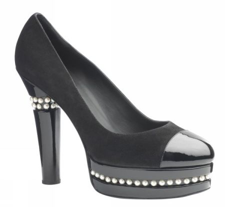Chanel Black and pearl shoe